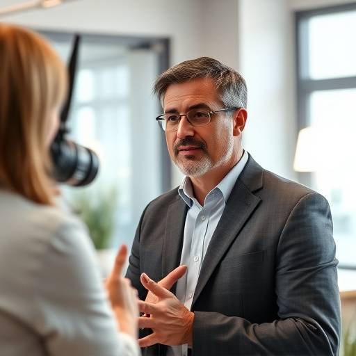 Person learning interview skills
